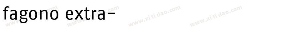 fagono extra字体转换